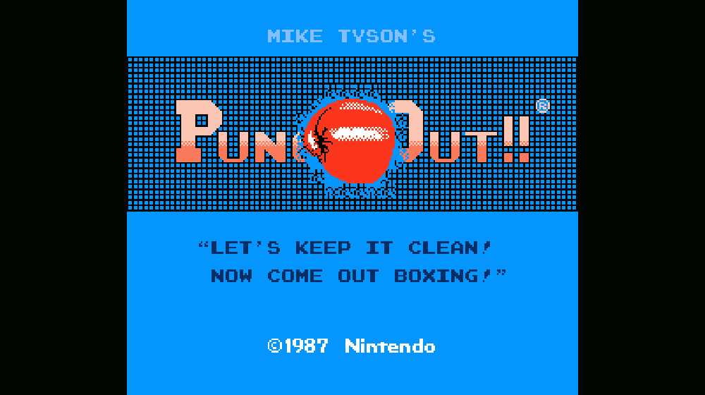 punch out nes title screen