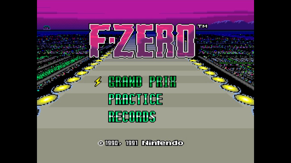 f-zero snes title screen