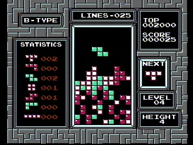 Retro tetris clearance game